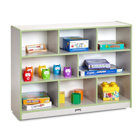 Jonti-Craft Rainbow Accents Super-Sized Single Mobile Storage Unit, Key Lime Green 2691JCWW130